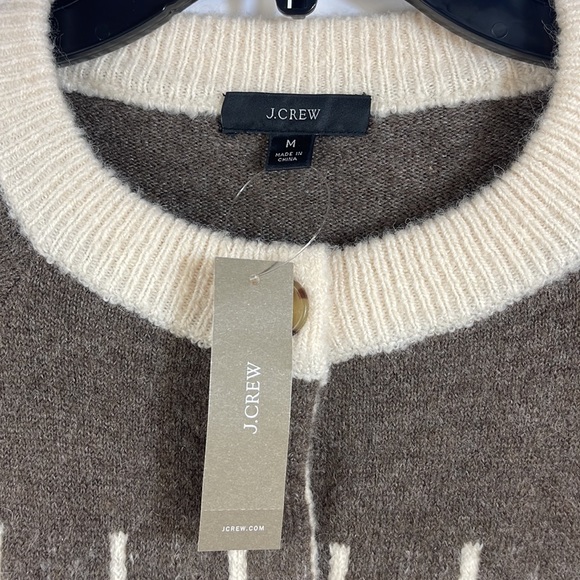 J. Crew Brown and Cream Fair Isle Cardigan - Picture 8 of 10